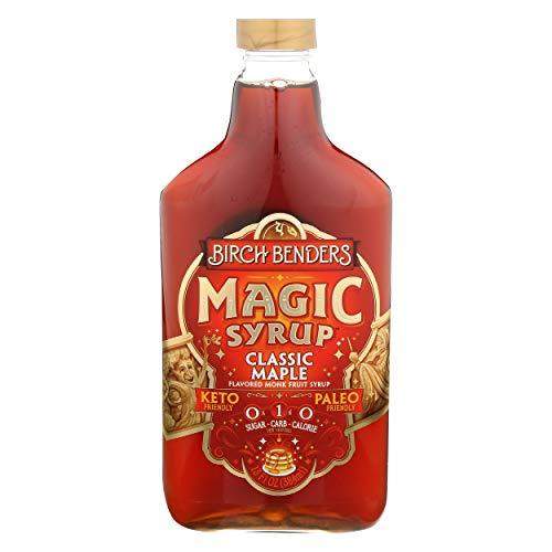 Birch Benders Flavored Monk Fruit Syrup, Classic Maple Magic, 13 Fl. Oz - Carb Free Zone