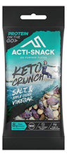 Load image into Gallery viewer, ACTI-SNACK Salt &amp; Apple Cider Vinegar Keto Crunch. Sports Nutrition Snacks. Rock Salt and Apple Cider Vinegar Almonds, Cashews and Peanuts. Keto Certified. High in Plant Protein. Vegan. 12 x 40g - Carb Free Zone
