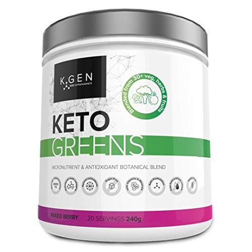 K-GEN™ Keto Greens (Collagen) | Superfood Micronutrient & Anti-oxidant Blend | Multi-Collagen & MCT's with 30+ Veg, Herbs & Fruits | Immune, Health & Fat Loss (Mixed Berry)