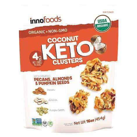 Coconut Keto Clusters with Organic Pecans, Almonds & Pumpkin Seeds Pack of Two - Carb Free Zone