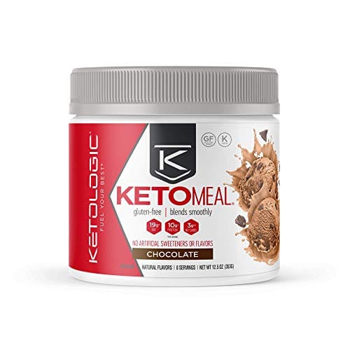 KetoLogic Keto Meal Replacement Shake Powder: Chocolate (8 Servings) – Low Carb, Keto Shake Rich In MCT Oil, Healthy Fats and Whey Protein - Formulated Macros Support Keto Diet & Ketosis