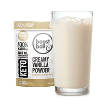 Load image into Gallery viewer, Boostball Keto Protein Powder, Vegan, High Protein, Low Sugar Shake with MCT Powder, Creamy Vanilla, 10 Servings 450g - Carb Free Zone
