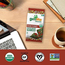 Load image into Gallery viewer, gimMe Organic Roasted Seaweed Sheets - Teriyaki - 20 Count - Keto, Vegan, Gluten Free - Great Source of Iodine and Omega 3’s - Healthy On-The-Go Snack for Kids &amp; Adults - Carb Free Zone
