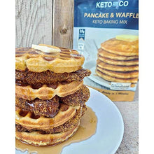 Load image into Gallery viewer, Keto Pancake &amp; Waffle Mix by Keto and Co | Fluffy, Gluten Free, Low Carb Pancakes | 2.0g Net Carbs per Serving | No Sugar Added | Diabetic &amp; Keto Friendly | Makes 30 Pancakes
