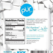 Load image into Gallery viewer, PUR 100% Xylitol Chewing Gum, Sugarless Peppermint, Sugar Free + Aspartame Free + Gluten Free, Vegan &amp; Keto Friendly - Healthy, Low Carb, Simply Pure Natural Flavoured Gum, 55 Pieces (Pack of 1)
