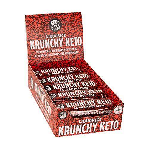 Crunchy Keto Bar (15x35g) - High Fibre Low Carb All Natural No Sugar - Liquorice - Carb Free Zone