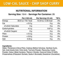 Load image into Gallery viewer, Fit Cuisine Low-Cal Sauce 425ml - Low Calorie, Gluten Free, No Added Sugar, 0 Fat, Keto, Vegan. for Dipping, Dressing, Cooking, Marinading. Gym &amp; Fitness, Weight Loss, LowCarb Diet (Chip Shop Curry) - Carb Free Zone
