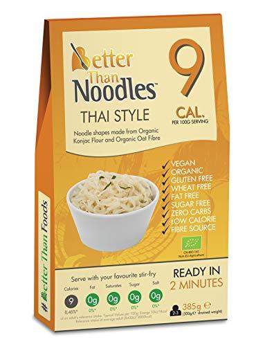 Better Than Noodles Thai Style Zero Carbohydrate 385 Grams | Made from Gluten Free Organic Konjac Flour | Keto Paleo Diet and Vegan | Zero Sugar and Low Calorie Food (6) - Carb Free Zone