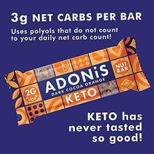 Load image into Gallery viewer, Adonis Keto Bar | Dark Chocolate Orange Snack Bars | 100% Natural Snacks, Low Carb, Vegan, Gluten Free, Low Sugar, Paleo (Pack of 16) - Carb Free Zone
