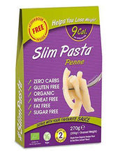 Load image into Gallery viewer, 25 Eat Water Slim Pasta Penne Zero Carbohydrate 270 Grams | Made from Gluten Free Konjac Flour | Keto Paleo Diet and Vegan | Zero Sugar and Low Calorie Food | Free 60-Recipe e-Cook Book Inside - Carb Free Zone
