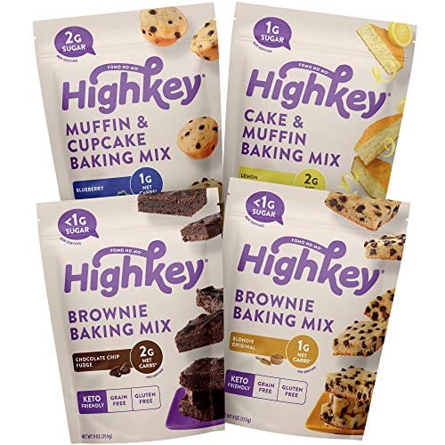 HighKey Snacks Low Carb Baking Mixes - Grain & Gluten Free Treats - No Sugar Added Dessert - Paleo & Ketogenic Friendly Blondies Brownies & Cupcakes - Healthy Muffins & Keto Cakes - Baking Mix Bundle