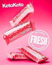 Load image into Gallery viewer, Keto Keto Bars 12 x 50g Keto Snacks For Weight Loss | Keto Diet, Sugar Free Snack, Meal Replacement Bar | Healthy Snacks, Keto Food, Low Carb | Low Calorie, Vegan Food, Breakfast Bar (Cherry Bakewell)
