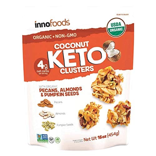 Inno Foods Organic Coconut Keto Cluster (Net Wt 16 Ounce ),