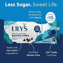 Load image into Gallery viewer, Lily&#39;s Milk Baking Chips By Stevia Sweetened (No Added Sugar, Low-Carb, Keto-Friendly 32% Cocoa, Gluten-Free &amp; Non-GMO), Milk Chocolate Chips, 27 Oz, Pack Of 3
