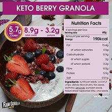 Load image into Gallery viewer, Raw Gorilla Keto Vegan Organic Berry Granola Breakfast (1 x 250g) | Keto | Vegan | Organic | NO Added Sugar | Low CARB | Gluten-Free
