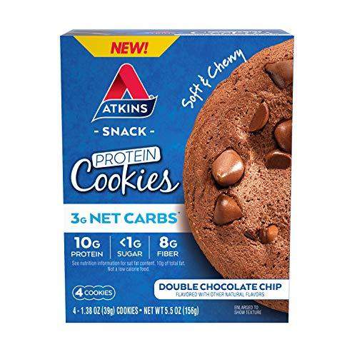 Atkins Atkins Protein Cookie Double Chocolate Chunk, 4 Count - Carb Free Zone