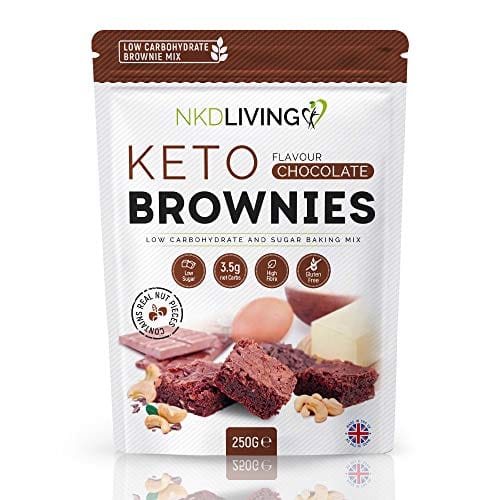 NEW Keto Brownie Mix by NKD Living (250g) Low Carbohydrate and Sugar Baking Mix
