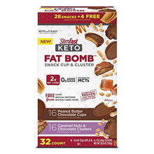 Load image into Gallery viewer, SlimFast Keto Fat Bomb Snacks, Pantry Friendly Peanut Butter Cup and Caramel Nut, Variety Pack, 32 Count
