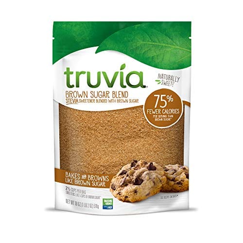 Truvia Brown Sugar Blend, Mix of Natural Stevia Sweetener and Brown Sugar, 18 oz Bag