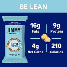 Load image into Gallery viewer, JiMMY! Keto Macadamia Nut, Keto Friendly Bar, 16g Fat, 4g Net Carbs, High Fats and Low Net Carbs, Grain and Gluten Free, 12 Count, Packaging May Vary…

