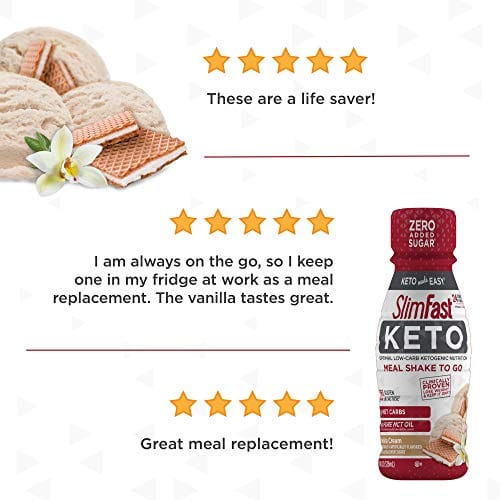 SlimFast Keto Vanilla Cream Meal Replacement Shake 4-11 fl. oz. Bottles