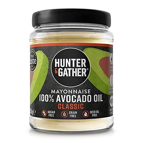 Hunter & Gather Avocado Oil Mayonnaise - 250g | Made with Pure Avocado Oil and British Free Range Egg Yolk | Paleo, Keto, Sugar and Gluten Free Avocado Mayo | Free from Artificial Flavourings