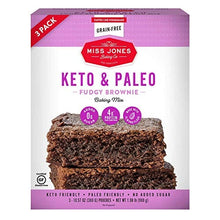 Load image into Gallery viewer, Miss Jones Baking Keto Brownie Mix - Gluten Free, Low Carb, No Sugar Added - Diabetic, Atkins, WW, and Paleo Friendly (3 Count Case)
