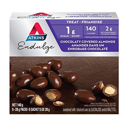 Atkins Endulge Treat Chocolate Covered Almonds. Rich & Crunchy. Keto-Friendly - Carb Free Zone