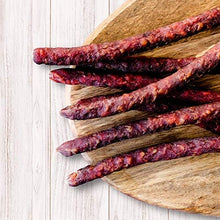 Load image into Gallery viewer, Prime Beef Salami Sticks - Lean, High Protein, Paleo &amp; Keto Friendly - Made with British Grass Fed Beef… (Hot &amp; Spicy)
