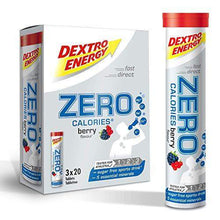 Load image into Gallery viewer, Dextro Energy Zero Calories I Recovery &amp; Hydration Electrolyte Drink I Zero Tablets I Buy 2 Get 1 Free (2 Berry + 1 Berry FREE) - Carb Free Zone
