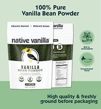 Load image into Gallery viewer, Native Vanilla - Premium Gourmet 100% Pure Ground Vanilla Bean Powder - for Coffee, Baking, Ice Cream, Keto-Friendly (25 g)
