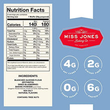 Load image into Gallery viewer, Miss Jones Baking Keto Blueberry Muffin Mix - Gluten Free, Low Carb, No Sugar Added, Naturally Sweetened Desserts &amp; Treats - Diabetic, Atkins, WW, and Paleo Friendly
