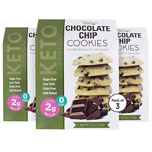 Too Good Gourmet Keto Cookies, Soft-Baked Healthy Snacks, Sugar and Grain-Free Low Carb Keto Snacks, Healthy Sweets with Less Than 2g Net Carbs (5oz Box, Chocolate Chip)
