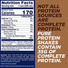 Load image into Gallery viewer, Pure Protein Frosty Chocolate Protein Shake | 35g Complete Protein | Ready to Drink and Keto-Friendly | Excellent Source of Calcium | 11oz Cans | 12 Pack
