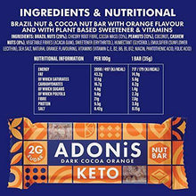 Load image into Gallery viewer, Adonis Keto Bar | Chocolate Orange Snack Bars | 100% Natural Snacks, Low Carb, Vegan, Gluten Free, Low Sugar, Paleo (Pack of 6) - Carb Free Zone
